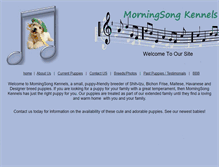 Tablet Screenshot of morningsongkennels.com